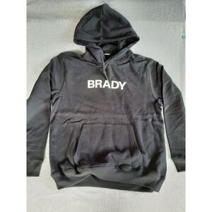 Brady Men Large Cotton/Fleece Black Art Logo Drawstring Word Mark Hoodie Sweater